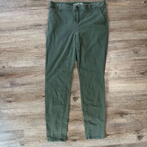 Eddie Bauer Womens Slightly Curvy Skinny Jeans Size 8 Green Mid Rise